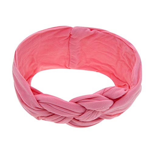 Kinder für Kleinkinder Baby-Accessoires Haarband Turban elastische Kopfbekleidung Babypflege Haarband Breit Kinder (Watermelon Red, One Size) von SHUIYUE