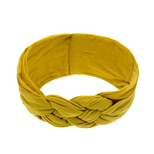 Kinder für Kleinkinder Baby-Accessoires Haarband Turban elastische Kopfbekleidung Babypflege Haarband Breit Kinder (Yellow, One Size) von SHUIYUE