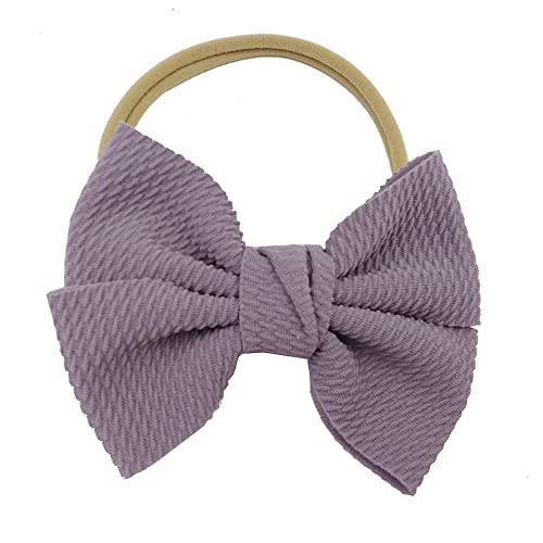 Kleinkind Baby Mädchen Stirnband Bowknot elastisches Haarband für Stirnbänder Mädchen (Grey, One Size) von SHUIYUE