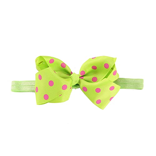 Kleinkind Baby Mädchen Stirnband Punktdrucke Bowknot elastisches Haarband für Schleifen Haarreif (B, One Size) von SHUIYUE