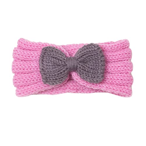 Kleinkind Baby Mädchen gestrickt Stretch Color Block Bowknot Haarband Kopfbedeckung Stirnband Heimatmeer Stirnband (PK2, One Size) von SHUIYUE