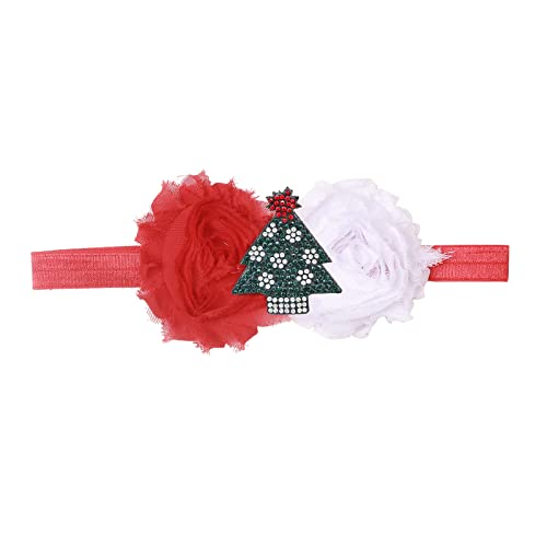 Kleinkind Kleinkind Baby Xmas Santa Bowknot Hairband Headwear Weihnachtsstirnband Accessoires Baby Fotoshooting Winter (A, One Size) von SHUIYUE