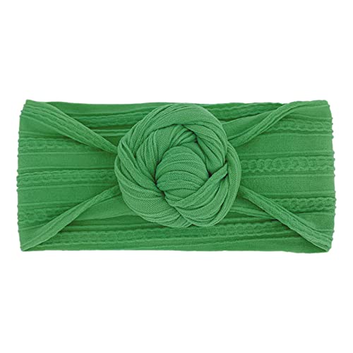 Kleinkind-Säuglings-Baby-Mädchen-Strecken-festes geknotetes Haarband-Kopfbedeckungs-Stirnband Christmas Baby Girl (Green, One Size) von SHUIYUE