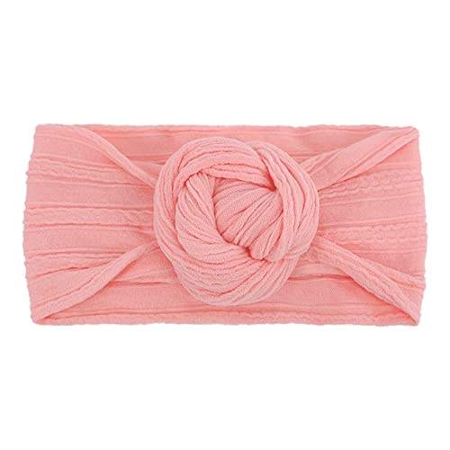 Kleinkind-Säuglings-Baby-Mädchen-Strecken-festes geknotetes Haarband-Kopfbedeckungs-Stirnband Christmas Baby Girl (Pink, One Size) von SHUIYUE