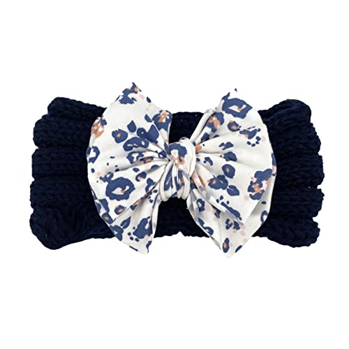 Kopfbedeckung Kleinkind Druck Mädchen Baby Stirnband gestrickt Blumen Bowknot Haarband Brief Kleinkind Babypflege Baby Neugeborenen Geschenk (L, One Size) von SHUIYUE