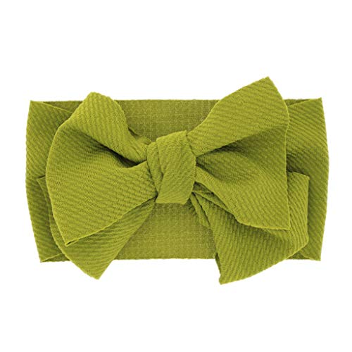 Kopfbekleidung Turban Headband Baby-Kind Mädchen Blumen Accessoires Kleinkind Babypflege Neugeborenen Geschenk Mädchen (Green, One Size) von SHUIYUE