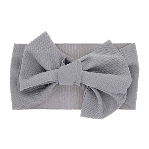 Kopfbekleidung Turban Headband Baby-Kind Mädchen Blumen Accessoires Kleinkind Babypflege Neugeborenen Geschenk Mädchen (Grey, One Size) von SHUIYUE