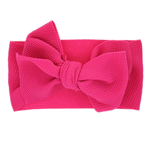 Kopfbekleidung Turban Headband Baby-Kind Mädchen Blumen Accessoires Kleinkind Babypflege Neugeborenen Geschenk Mädchen (Hot Pink, One Size) von SHUIYUE