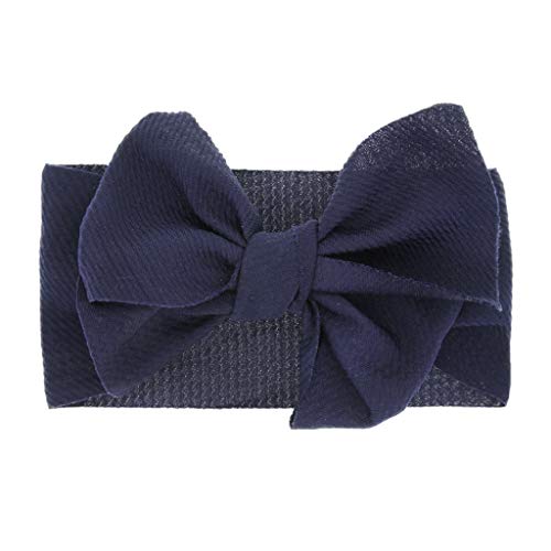 Kopfbekleidung Turban Headband Baby-Kind Mädchen Blumen Accessoires Kleinkind Babypflege Neugeborenen Geschenk Mädchen (Navy, One Size) von SHUIYUE