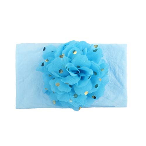 Mädchen Baby Kleinkind Prinzessin Blumen Stirnband Haarband Zubehör Kopfbedeckung Schlauchschal Baby Junge (D, One Size) von SHUIYUE