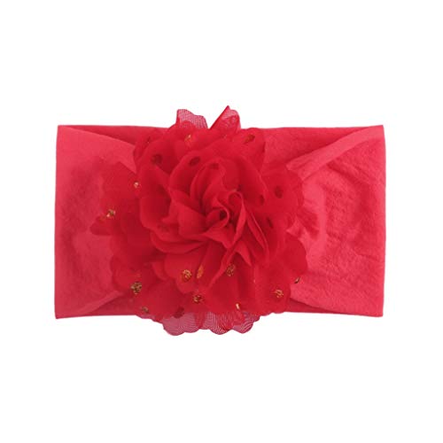 Mädchen Baby Kleinkind Prinzessin Blumen Stirnband Haarband Zubehör Kopfbedeckung Schlauchschal Baby Junge (E, One Size) von SHUIYUE