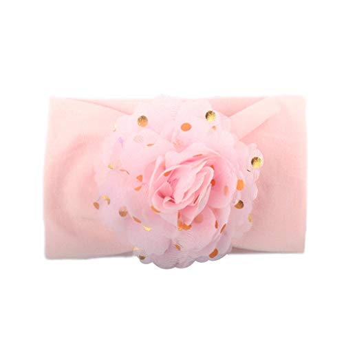 Mädchen Baby Kleinkind Prinzessin Blumen Stirnband Haarband Zubehör Kopfbedeckung Schlauchschal Baby Junge (L, One Size) von SHUIYUE