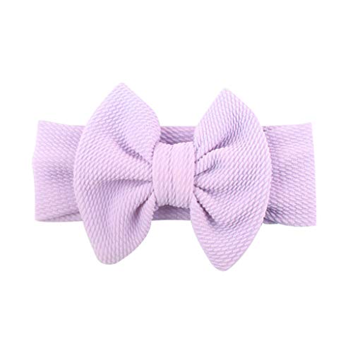 Mädchen Baby Kleinkind Prinzessin Bogen Haarband Zubehör Kopfbedeckung Babykopfschleife (Purple, One Size) von SHUIYUE