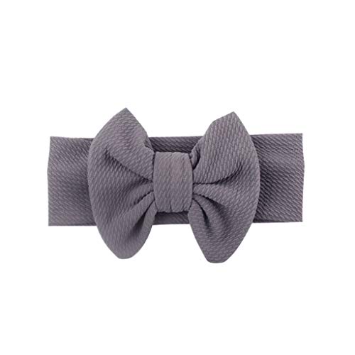 Mädchen Baby Kleinkind Prinzessin Bogen Haarband Zubehör Kopfbedeckung Haarband Rot Baby (Grey, One Size) von SHUIYUE