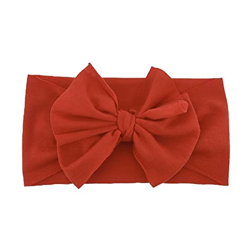 Mädchen Stirnband Kopfbedeckung Baby Einfarbig Kleinkind Kleinkind Haarband Bowknot Strick Babypflege Abstehende Ohren Baby (K, One Size) von SHUIYUE