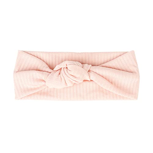 Stirnbänder Baby Mädchen Haarband Baby Schleife Haarband für Neugeborene Baby-Mädchen-Bögen Kopfbedeckung Elastische Haarbänder Stretch für Baby Mädchen (D-Pink, One Size) von SHUIYUE