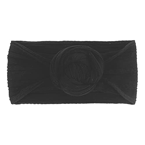 Stirnbänder Baby Mädchen Haarband Baby Schleife Weihnachtsstirnband Haarband für Neugeborene Baby-Mädchen-Bögen Kopfbedeckung Elastische Haarbänder Stirnband für Baby Mädchen (Black-b, One Size) von SHUIYUE