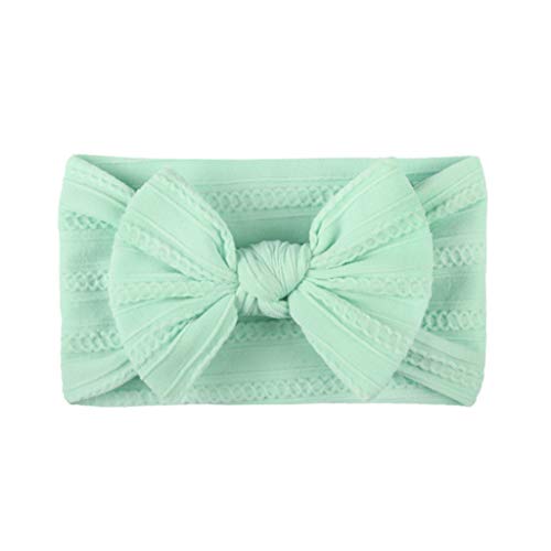 Stirnbänder Baby Mädchen Stirnband Haarband Schleife Haarband für Neugeborene Baby-Mädchen-Bögen Kopfbedeckung Elastische Haarbänder Geschenke (Green, One Size) von SHUIYUE