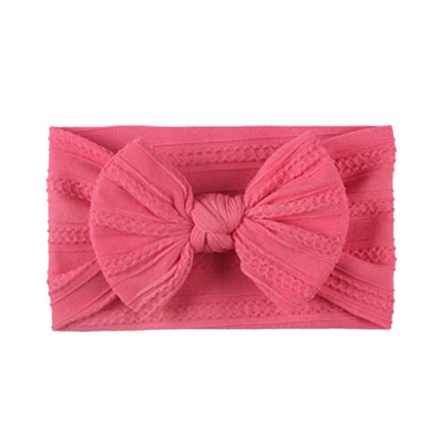 Stirnbänder Baby Mädchen Stirnband Haarband Schleife Haarband für Neugeborene Baby-Mädchen-Bögen Kopfbedeckung Elastische Haarbänder Geschenke (Pink#3, One Size) von SHUIYUE