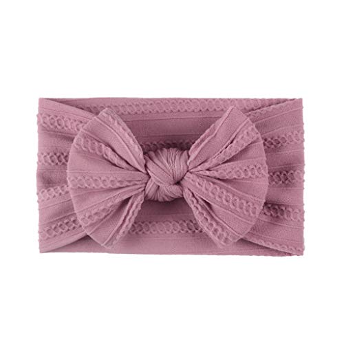 Stirnbänder Baby Mädchen Stirnband Haarband Schleife Haarband für Neugeborene Baby-Mädchen-Bögen Kopfbedeckung Elastische Haarbänder Geschenke (Purple#2, One Size) von SHUIYUE