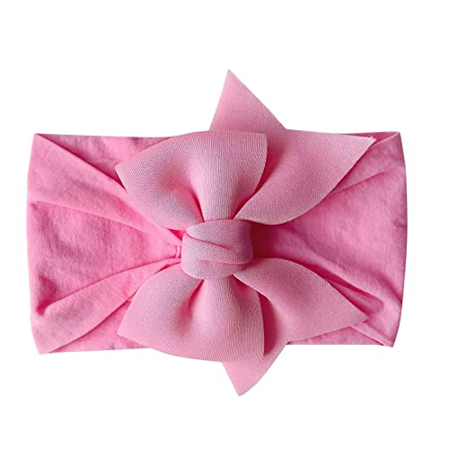 Stirnbänder Baby Mädchen Stirnband Haarband Schleife Haarband für Neugeborene Baby-Mädchen-Bögen Kopfbedeckung Elastische Haarbänder für Baby Mädchen (Pink#2, One Size) von SHUIYUE