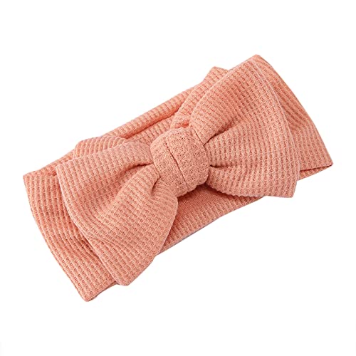 Stirnbänder Baby Mädchen Stirnband Haarband übergroße Schleife Haarband für Neugeborene Baby-Mädchen-Bögen Kopfbedeckung Elastische Haarbänder Prinzessin Bowknot (Pink#2, One Size) von SHUIYUE