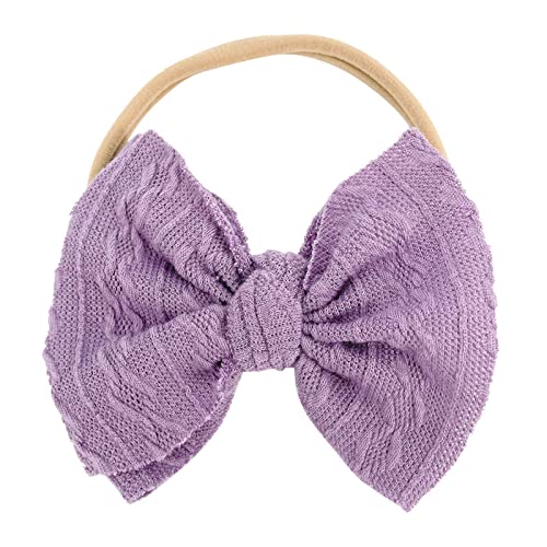 Stirnbänder Baby Mädchen Strecken Haarband Baby Schleife Haarband für Neugeborene Baby-Mädchen-Bögen Kopfbedeckung Elastische Haarbänder für Kleinkinder (Wine, One Size) von SHUIYUE