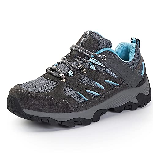 SHULOOK Wanderschuhe Damen Wasserdicht Leicht Trekkingschuhe Damen Atmungsaktiv Outdoor Schuhe Damen rutschfeste Bergschuhe Camping Walking Hiking Sneaker von SHULOOK