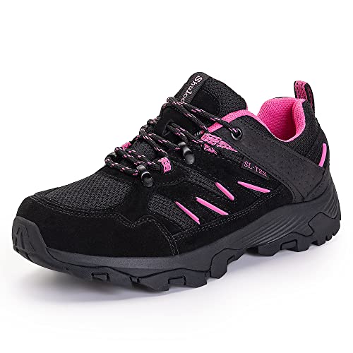 SHULOOK Wanderschuhe Damen Wasserdicht Leicht Trekkingschuhe Damen Atmungsaktiv Outdoor Schuhe Damen rutschfeste Bergschuhe Camping Walking Hiking Sneaker von SHULOOK