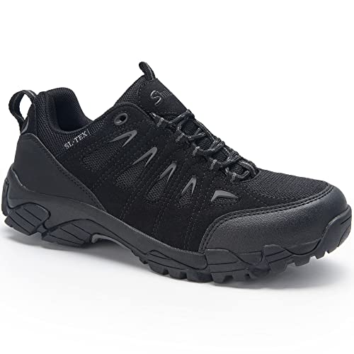 SHULOOK Wanderschuhe Herren Wasserdicht Leichte Outdoor Trekkingschuhe Knöchel Bergschuhe rutschfeste Schuhe Herren Sneaker Ultralight Sportschuhe für Camping, Wandern (Schwarz EU 44 von SHULOOK