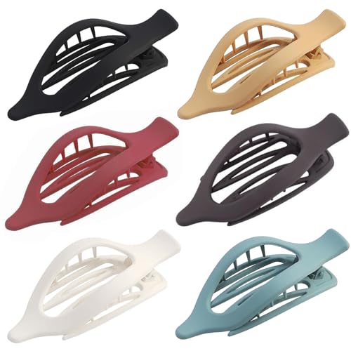 SHUNCHG 6 stück Haarspangen Damen Französische Haarklammern Gebogene Haarspange Rutschfester Haarspangen Haare Haarklammern,für feines Haar,Dickes Haar,Kurzes Haar von SHUNCHG