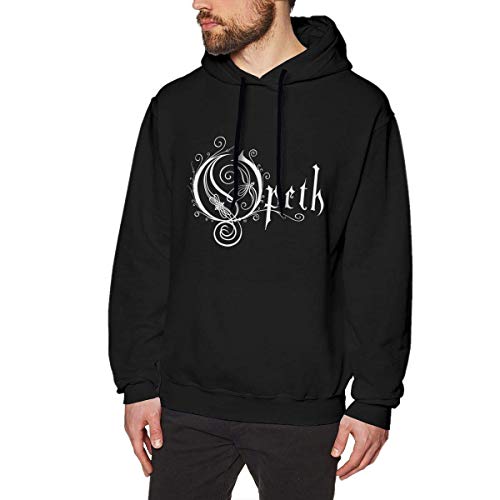 SHUNFAN Herren Kapuzenpullover, Hooded Sweat, Men's Hooded Sweatshirt Opeth Flower Fashion Hoodie Pullover Black Navy von SHUNFAN