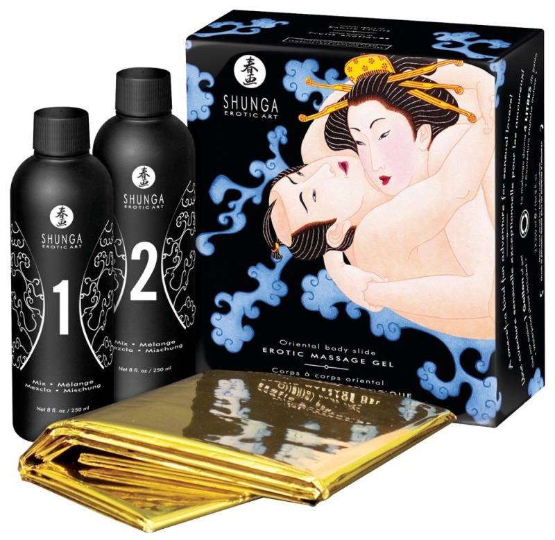 SHUNGA Gleitgel Körper-zu-Körper-Massage - Exotische Früchte - 2 Stück à 7,6 fl/225 ml von SHUNGA