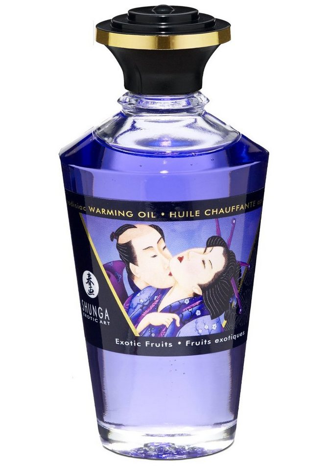 SHUNGA Massageöl Aphrodisiakum wärmendes Massage Öl – Exotic Fruits, Atemaktivierte Erwärmung von SHUNGA