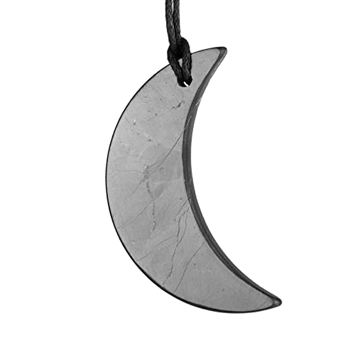 SHUNGITE TOLVU Schungit-Halsketten – verschiedene geometrische Formen Anhänger – authentischer seltener Stein, Stein, Schungit von SHUNGITE TOLVU