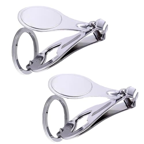 Nagelknipser, Schlüsselanhänger, professioneller Fingernagelknipser, Nagelschneider, Flaschenöffner, Schlüsselanhänger, Edelstahl, Zehennagelknipser, Schneider für Männer und Frauen, 2 Stück von SHUNGXINYI