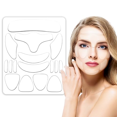 Anti-Falten-Pflaster für Faltenglättung und Anti-Aging, wiederverwendbare Silikon-Anti-Falten-Pflaster für Frauen, glatte Stirn, Augen, Mund, Nacken, Brust, Hautpflege, 11 Stück Anti-Falten-Pflaster für Faltenglättung und Anti-Aging, wiederverwendbare Silikon-Anti-Falten-Pflaster für Frauen, glatte Stirn, Augen, Mund, Nacken, Brust, Hautpflege, 11 Stück von SHUNYABEI