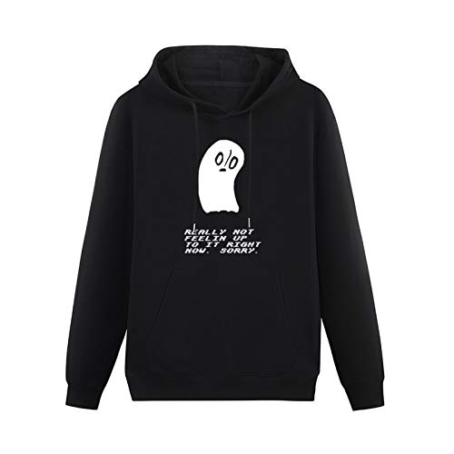 SHUOCAI Undertale Napstablook Sorry 0Printed Hoodies Pullover Long Sleeve Sweatshirts Black M von SHUOCAI