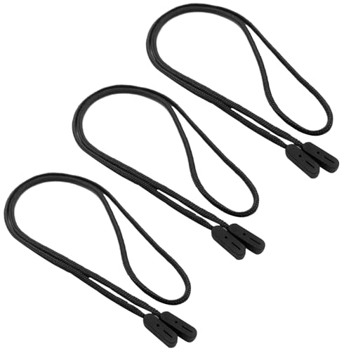 3 x sichere Brillenkordel, Universal-Brillenband, Kordel für Sportbrillen, Brillenhalter, Umhängeband für Anti-Rutsch-Schutz für Kinder und Erwachsene (schwarz), Schwarz , no von SHUXIA