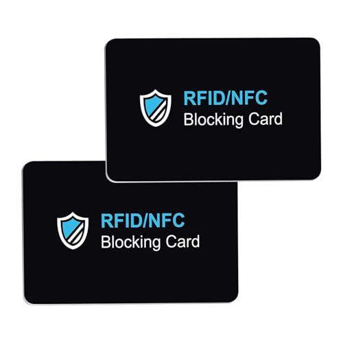 SHUXIA RFID-/NFC-blockierende Karten, RFID-blockierende Karten für Männer und Frauen, Kreditkartenschutz, Anti-Diebstahl, kontaktloser NFC-Blocker, schlanker, kontaktloser NFC-Schutz, Bank-, Debit von SHUXIA