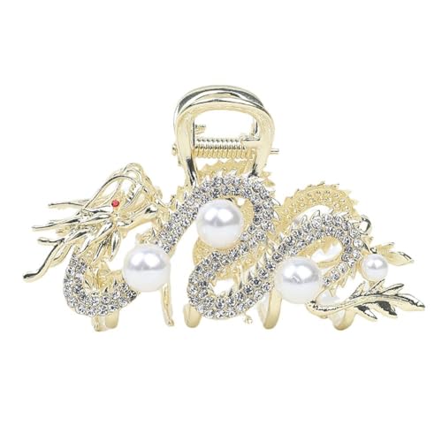 Drachen-Metall-Haarspangen, Drachenform, große Metall-Haarklammern, chinesischer Drachen-Jahr, starker Halt, Haarklammern für dickes Haar, Frauen und Mädchen von SHUZHENG