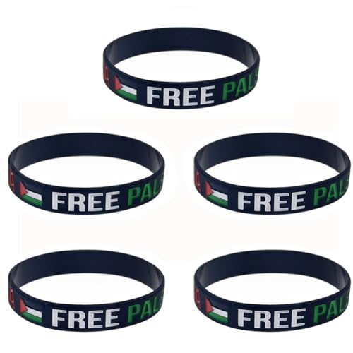 SHUZHENG Palästina-Flagge Armband für Männer und Frauen - Silikon-Armband Mit Israel-Flagge - Unterstützt Israel von SHUZHENG