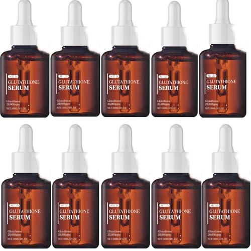 Glutathion-Serum, 20000ppm und Hyaluronsäure Gesicht und Körper Seren für Frauen dunkle Flecken Entfernung, feuchtigkeitsspendende, reduzieren feine Linien & Falten verbessern die Elastizität (10PCS) Glutathion-Serum, 20000ppm und Hyaluronsäure Gesicht und Körper Seren für Frauen dunkle Flecken Entfernung, feuchtigkeitsspendende, reduzieren feine Linien & Falten verbessern die Elastizität (10PCS) von SHWSH