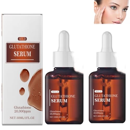 Glutathion-Serum, 20000ppm und Hyaluronsäure Gesicht und Körper Seren für Frauen dunkle Flecken Entfernung, feuchtigkeitsspendende, reduzieren feine Linien & Falten verbessern die Elastizität (2PCS) Glutathion-Serum, 20000ppm und Hyaluronsäure Gesicht und Körper Seren für Frauen dunkle Flecken Entfernung, feuchtigkeitsspendende, reduzieren feine Linien & Falten verbessern die Elastizität (2PCS) von SHWSH