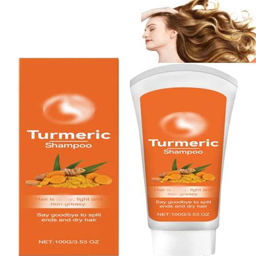 Kurkuma-Shampoo, volumengebende & Verdickung, volleres, gesünder aussehendes Haar für Männer & Frauen, stärkend, Anti-Haarausfall für fettiges Haar Tiefenreinigung und beruhigende (1PCS) von SHWSH