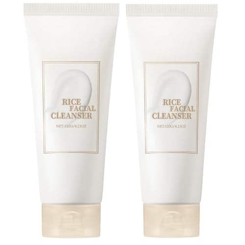 Rice Facial Cleanser, Sanftes Gesichtswaschmittel für Frauen und Männer, feuchtigkeitsspendend & beruhigend, Tiefenreinigung von Poren und Schmutz, Geeignet für empfindliches HautSanftes (2 STÜCKE) Rice Facial Cleanser, Sanftes Gesichtswaschmittel für Frauen und Männer, feuchtigkeitsspendend & beruhigend, Tiefenreinigung von Poren und Schmutz, Geeignet für empfindliches HautSanftes (2 STÜCKE) von SHWSH