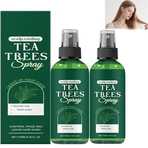 Teebaumöl-Spray für das Haar - Leave-In Conditioner mit Teebaumöl, Aloe Vera, Frizz Control, geschädigtes Haar, reduziert Spliss, stärkt Haar und Kopfhaut für Alle Haartypen (2PCS) von SHWSH