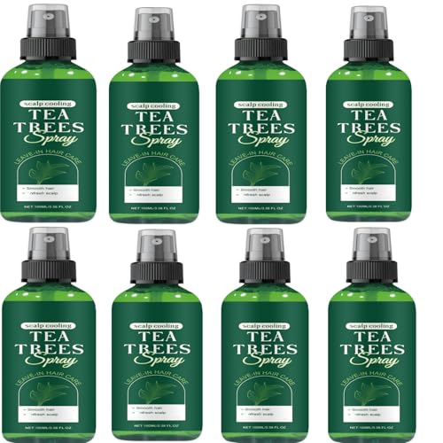 Teebaumöl-Spray für das Haar - Leave-In Conditioner mit Teebaumöl, Aloe Vera, Frizz Control, geschädigtes Haar, reduziert Spliss, stärkt Haar und Kopfhaut für Alle Haartypen (8PCS) von SHWSH