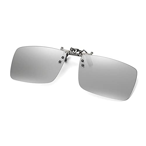 SHYKNYU Polarisierte Clip-on Sonnenbrille Blendung UV400 Männliche Chamäleon Eyewear Polarisierte F6F4 Fahren Nachtsicht Fahrertag Brille, grau von SHYKNYU