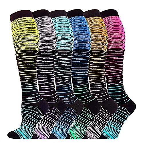 SHYL~JIER Kompressionsstrümpfe Damen und Herren, Kompressionssocken Stützstrümpfe (15-20 mmHg), laufstrümpfe kompression für Sport, Flug, Laufen, Wandern, Reisen, Radsport von SHYL~JIER